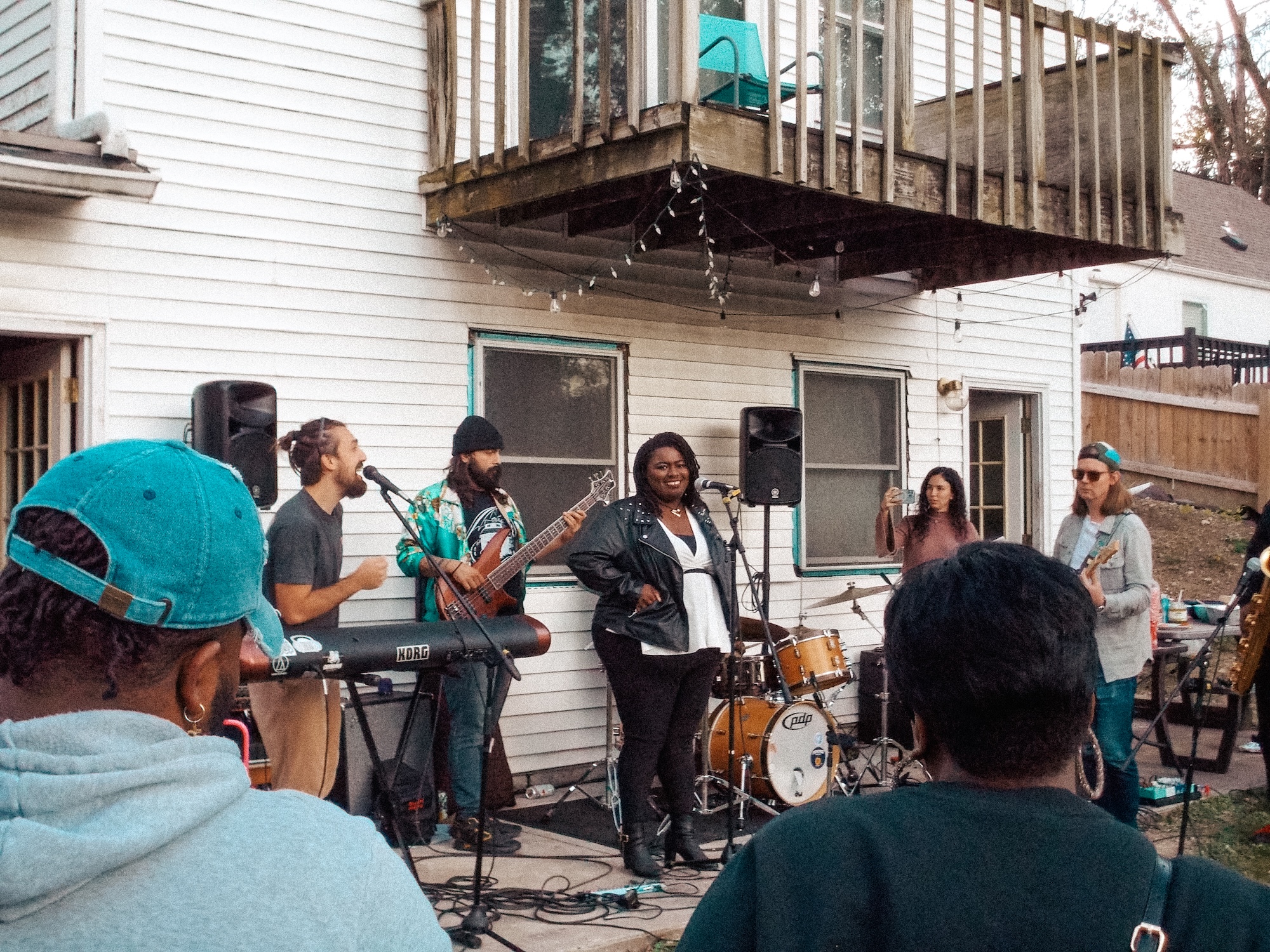 Band performing at the Castle Studios 1 Year Party